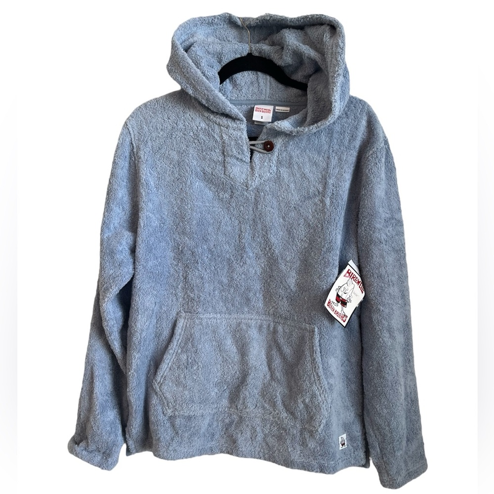Birdwell Beach Britches Men’s Size S Baja Hoodie Blue Terry Cloth Pocket Surf